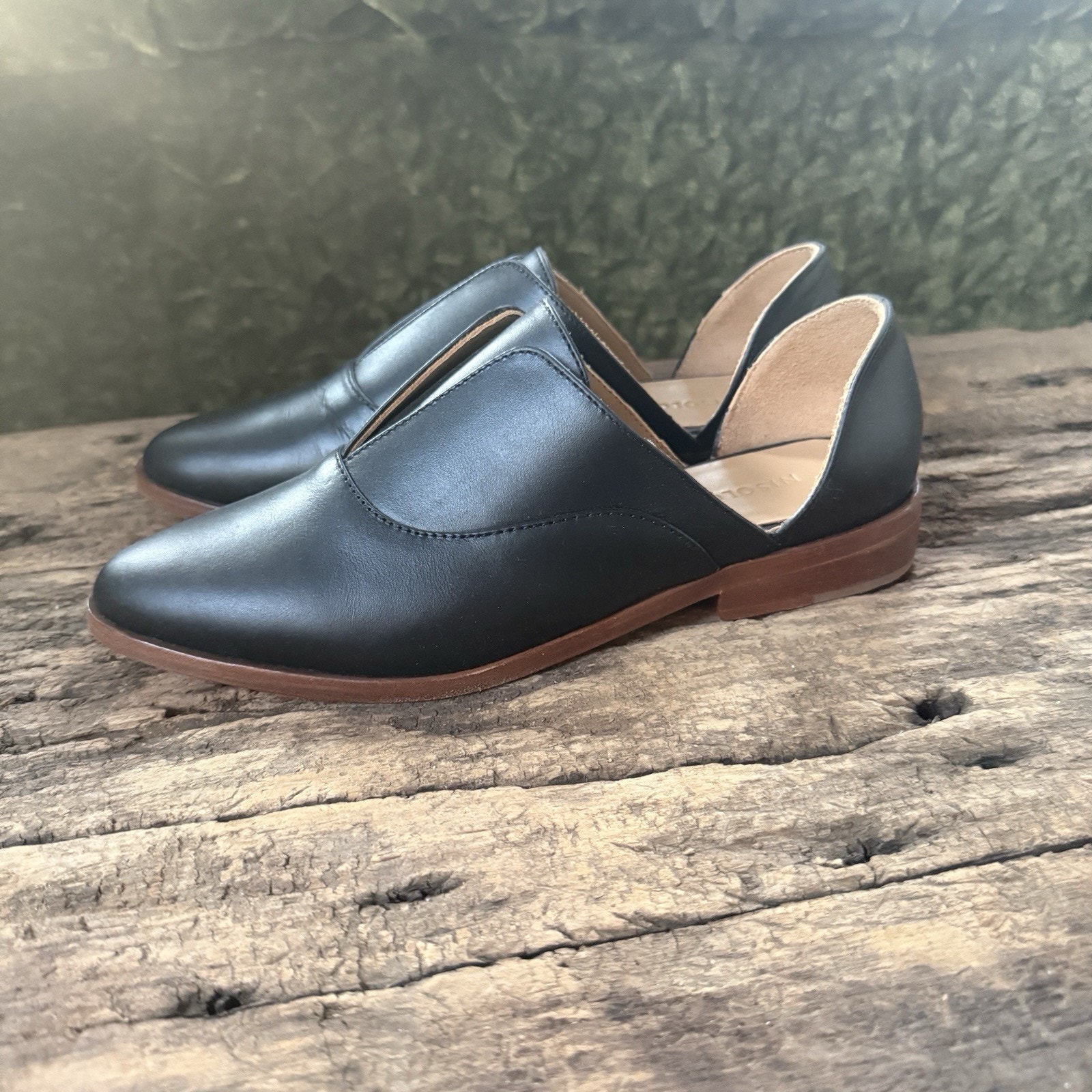 Nisolo Black Leather Slip On Loafers Flats Womens 8 Nib — image 3 of 5